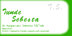 tunde sebesta business card